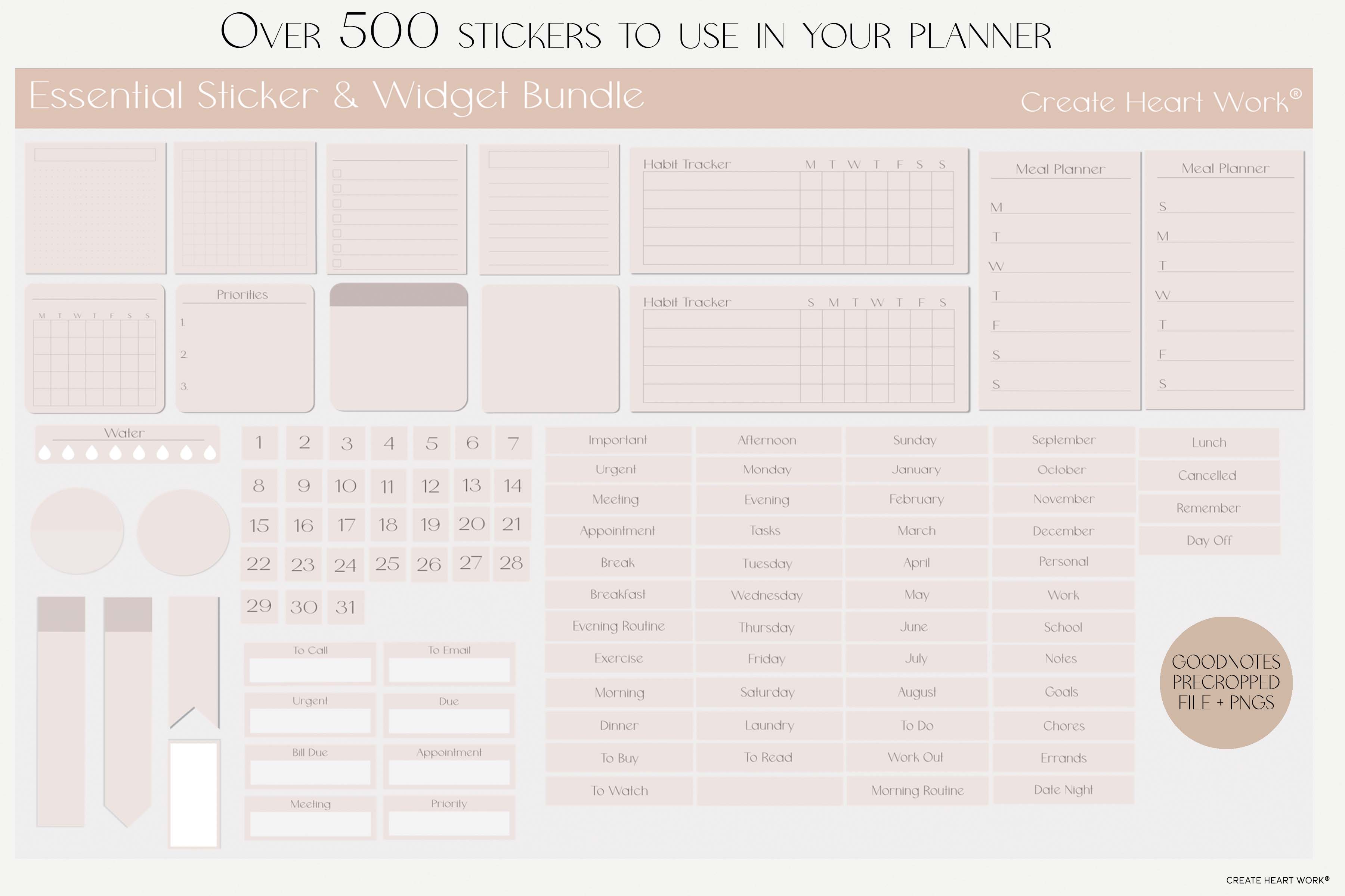 To Do List Stickers for Planners and Journals Customizable 