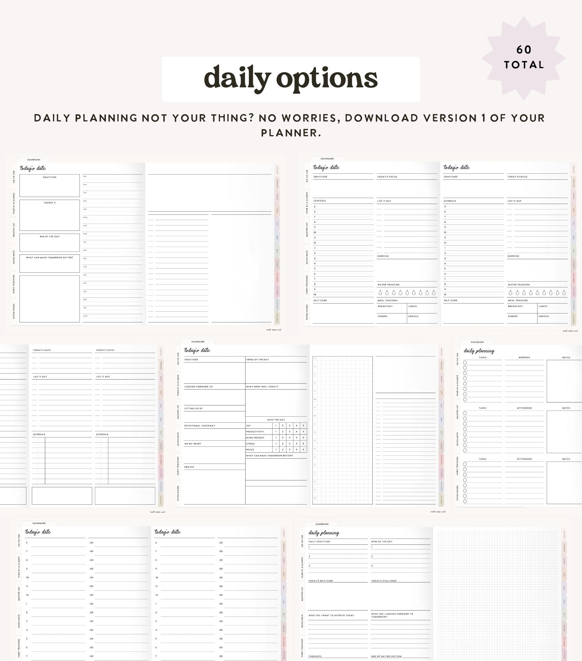 2025 Heart Work Life Planner (January start)