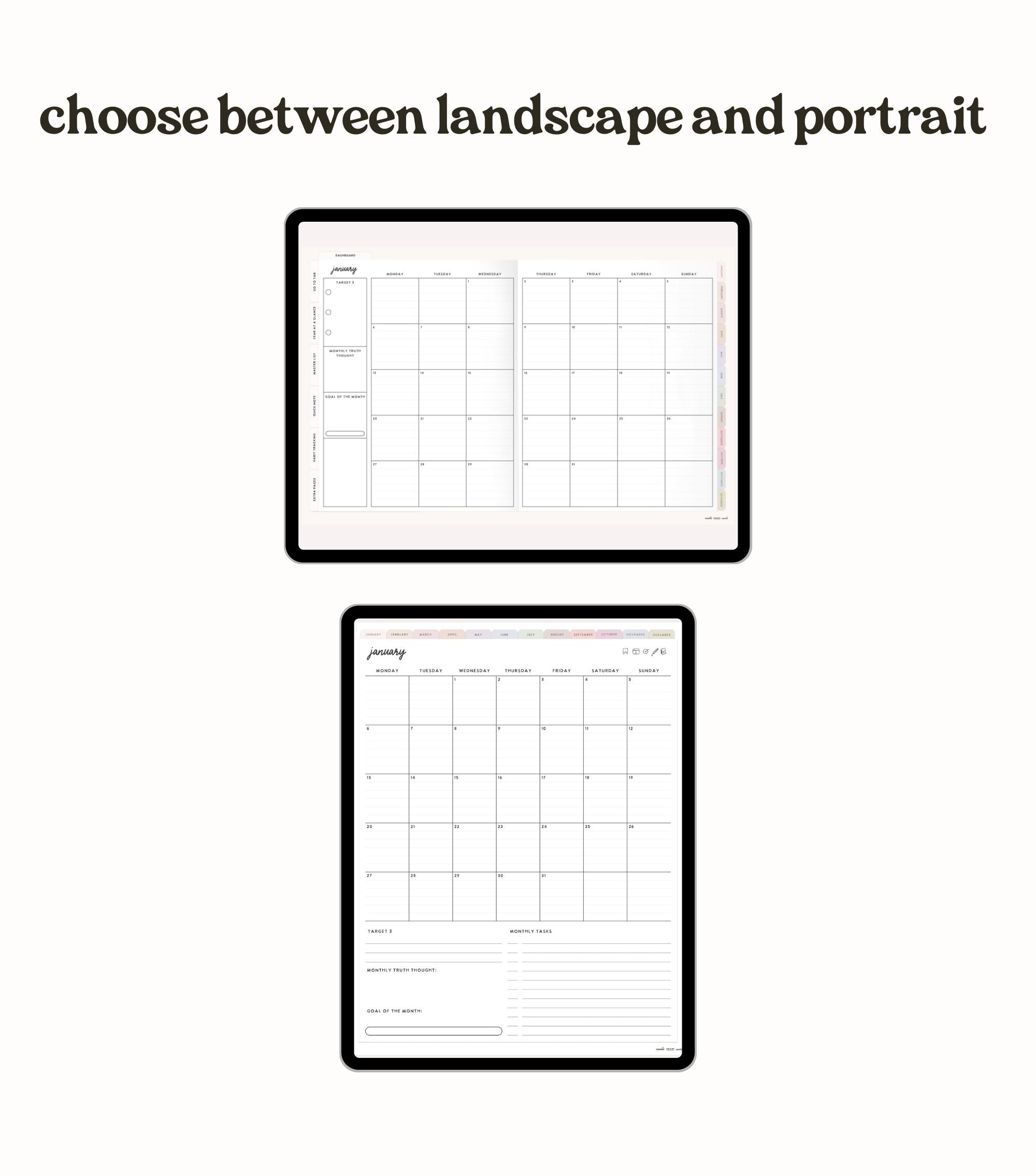 2025 Heart Work Life Planner (January start)