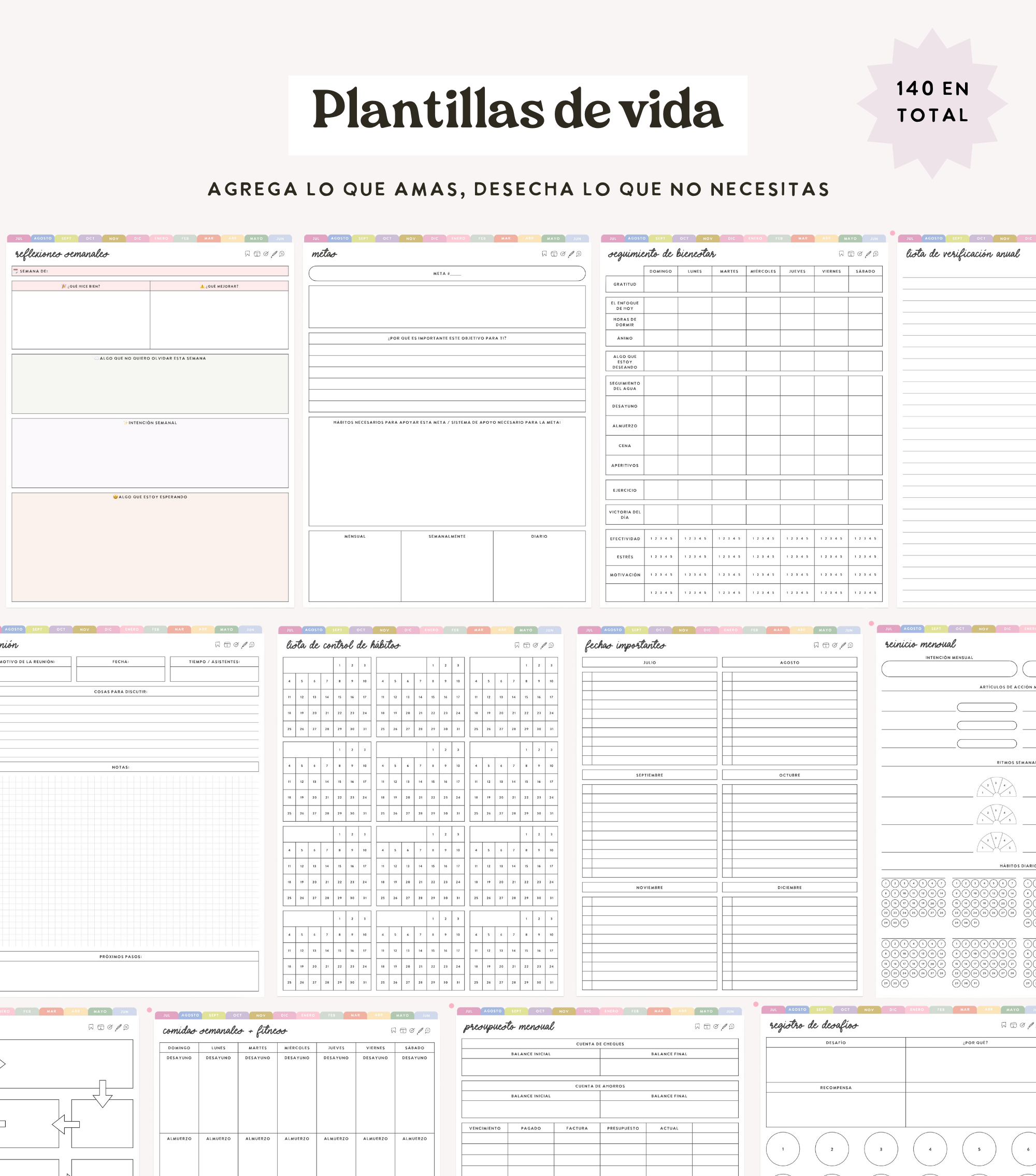 Spanish Heart Work Planner