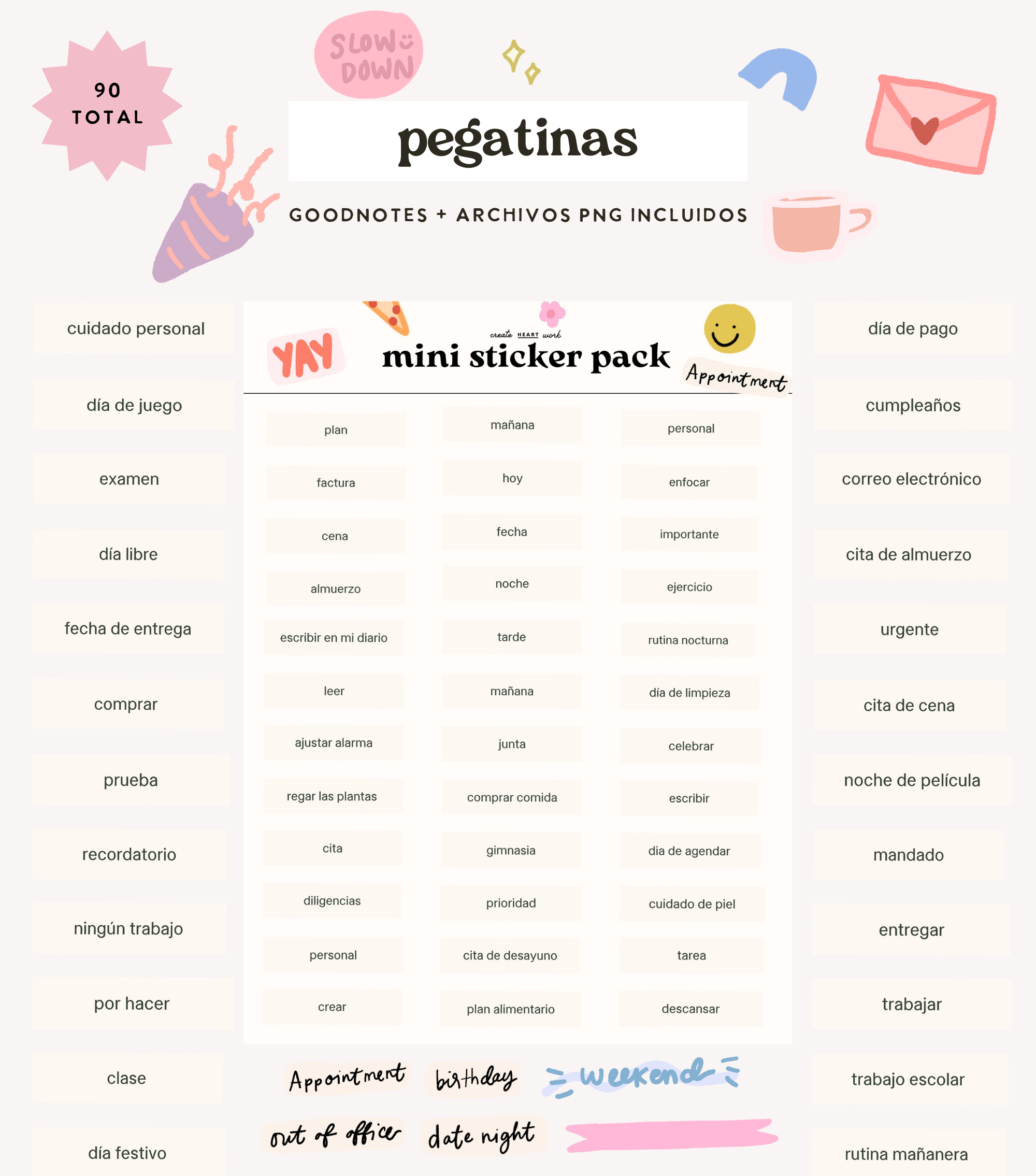 Spanish Heart Work Planner