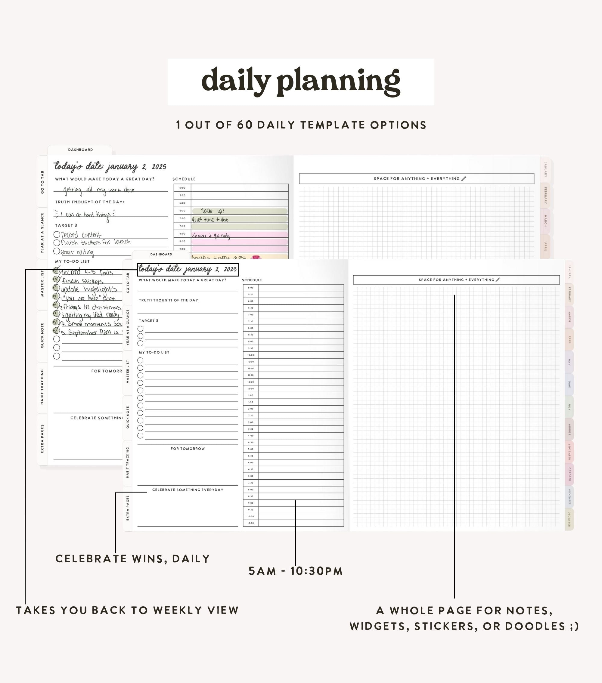 2025 Heart Work Life Planner (January start)