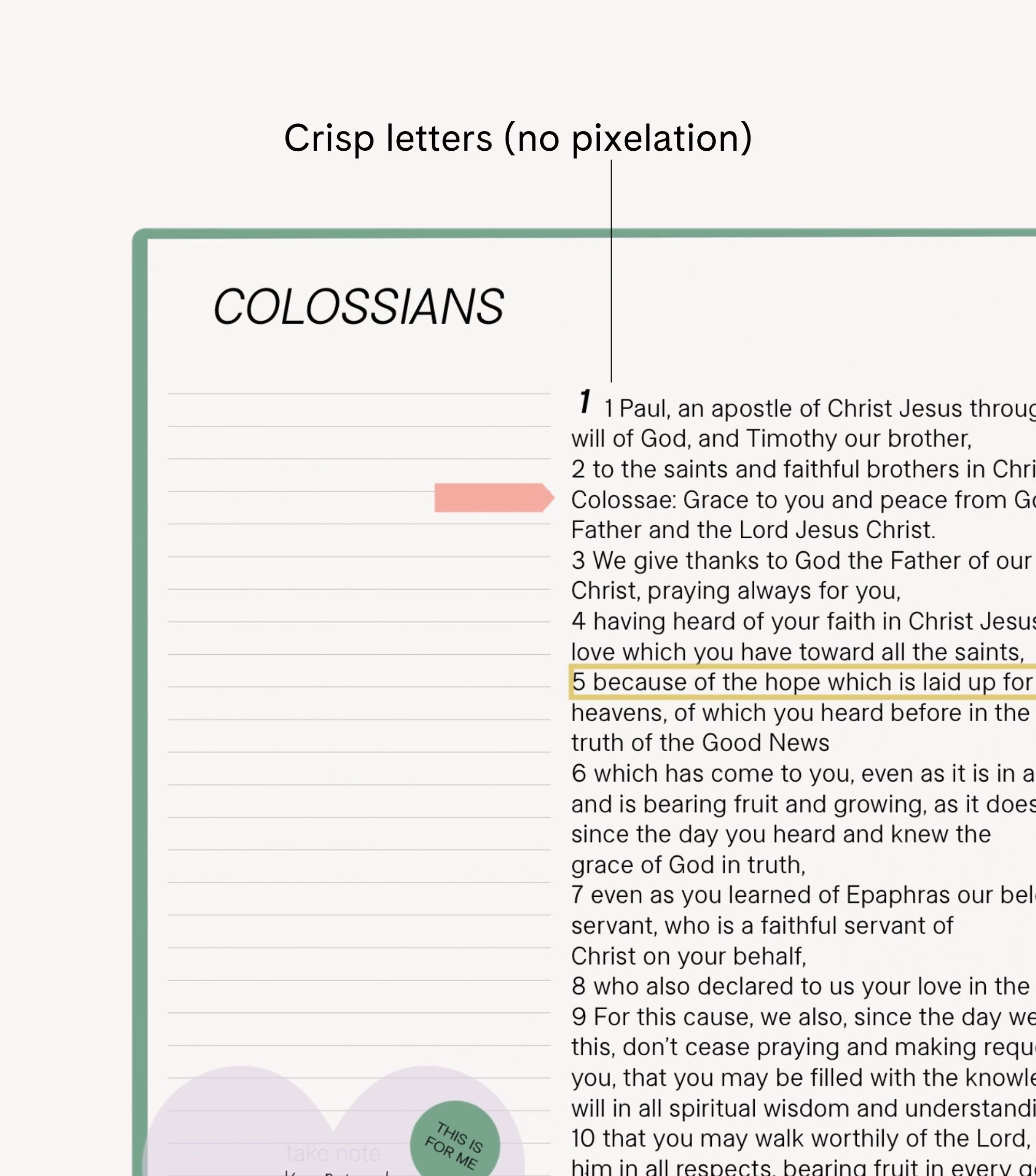 Colossians |  Digital Journaling Bible | Book of Colossians